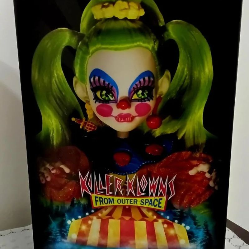 Caixa vazia da boneca Monster High Skullector Shorty - Killer Klownz - Foto 1